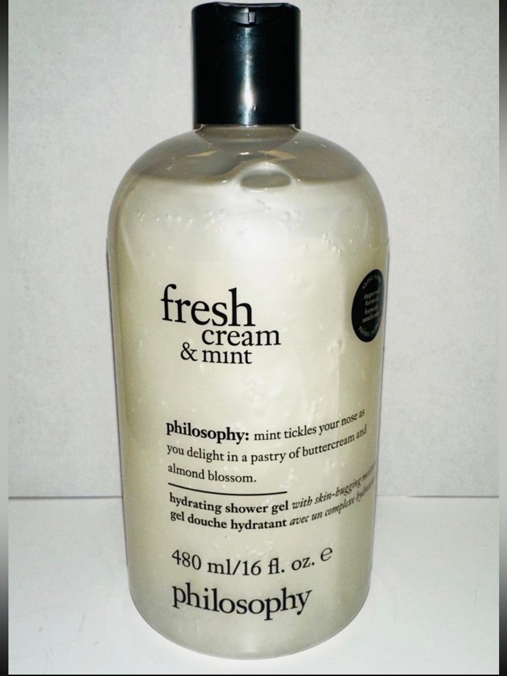 Philosophy fresh cream & mint body wash 16 fl oz *New with seal *
